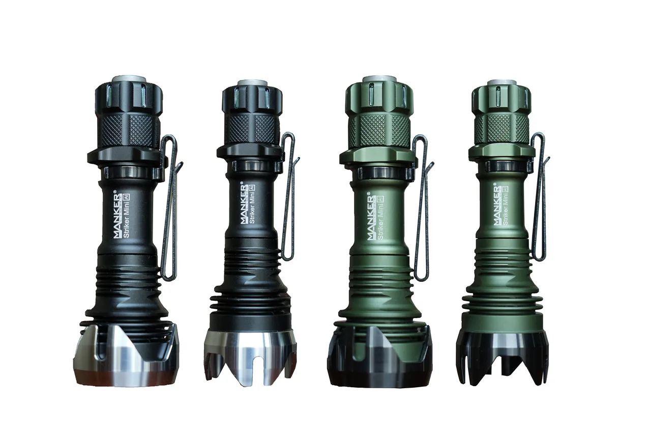 Imagem -02 - Mankerlight-mini Lanterna Striker 635 Lumen 430 Metros aa 14500 Bateria Bolso Edc Tactical Pequena Tocha