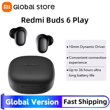 ワールドプレミア Xiaomi Redmi Buds 6 Play 10mm ダイナミックドライバー AI ノイズキャンセリング通話 Bluetooth 5.4 TWS イヤホンイヤフォン