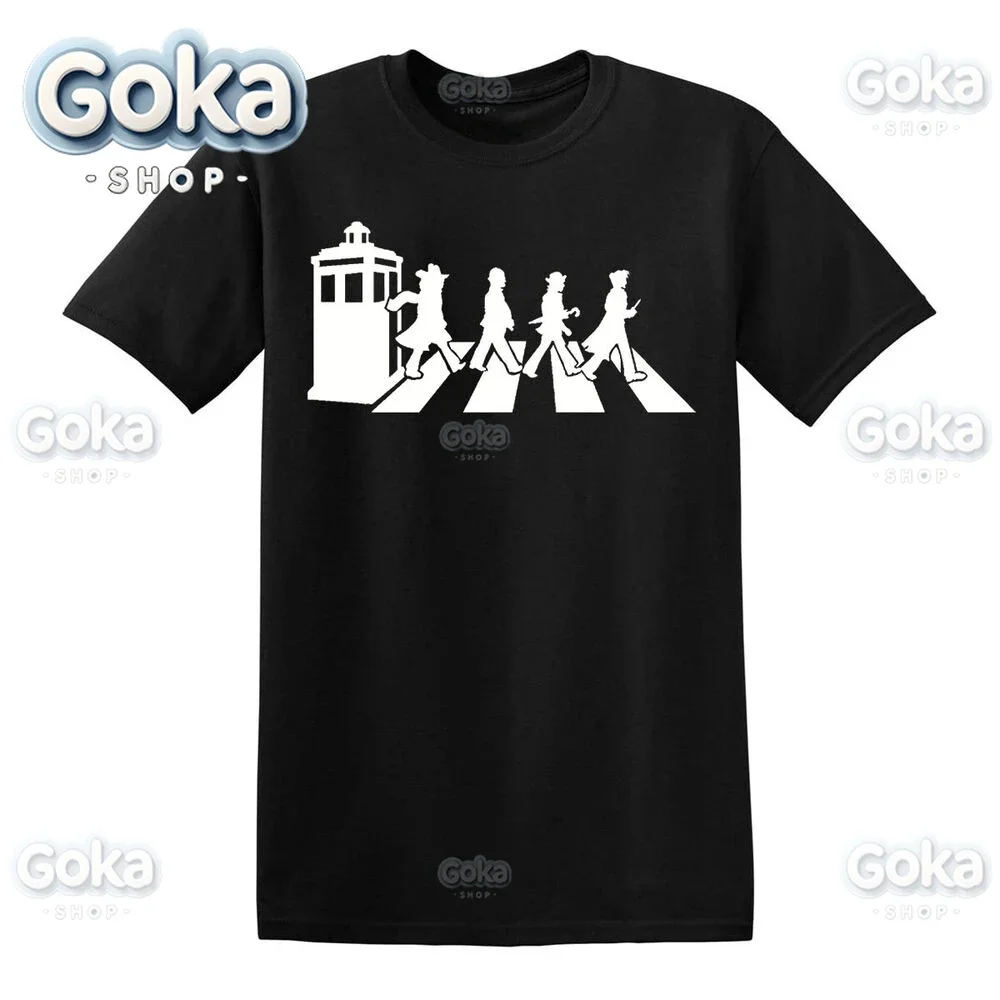 Abbey Road Timelords Grafik-T-Shirts für Herren, neue Tops und T-Shirts, Baumwolle, bedrucktes