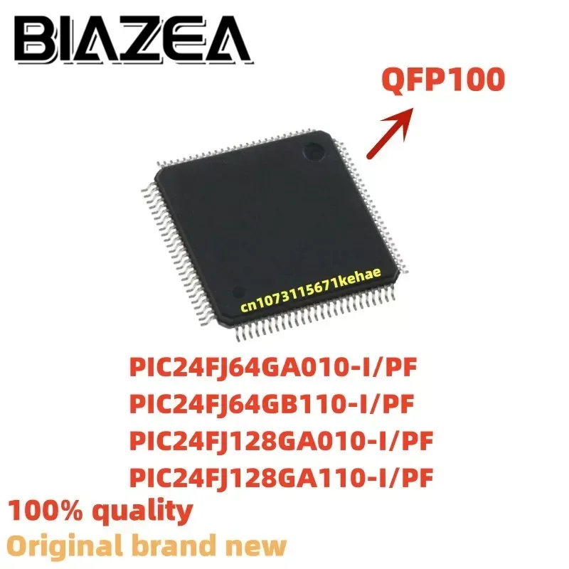 1piece PIC24FJ64GA010-I/PF PIC24FJ64GB110-I/PF PIC24FJ128GA010-I/PF PIC24FJ128GA110-I/PF  QFP100 Chipset