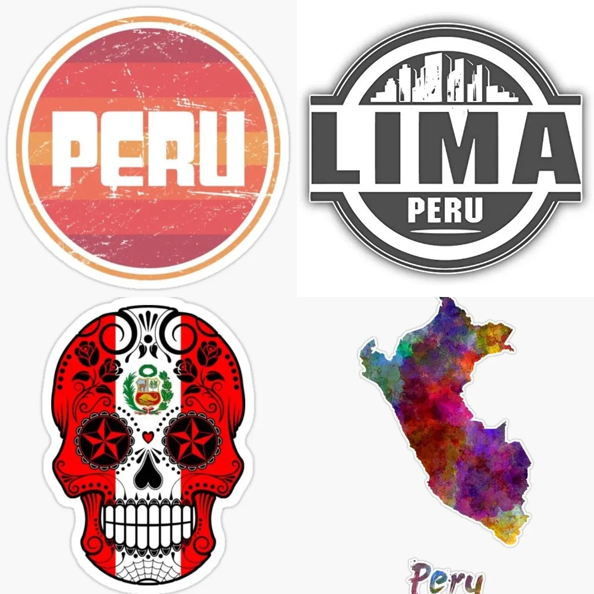 

Peru Travel Vinyl Sticker for Car Laptop Water Bottle Phone Waterproof Decal