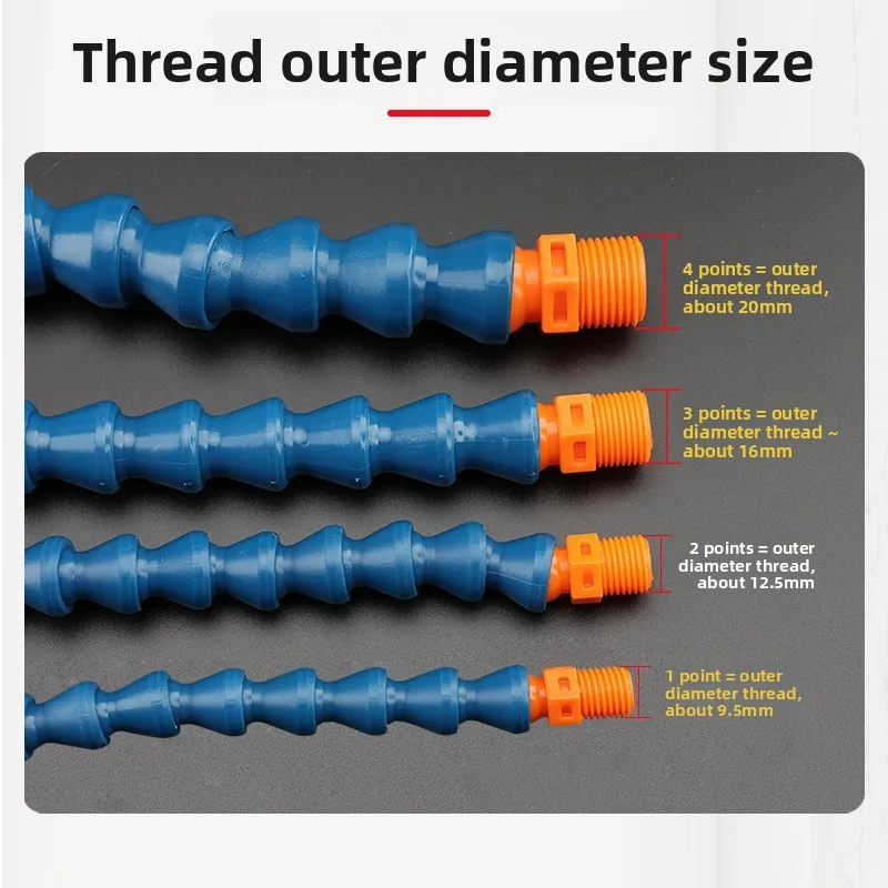 Plastic Bamboo Joint Coolant Tube Y Type Fork Universal  Snake Pipe Adjustable Nozzle for Lathe Machine Oil Water Cooling