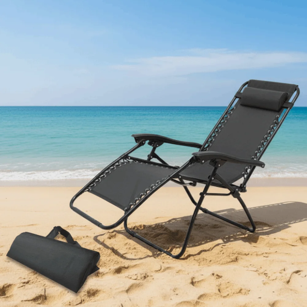 Elastic Band Beach Lounger Neck Pillow Removable Cover Sponge Filling Folding Chair Head Support Ergonomic Curve Lightweight