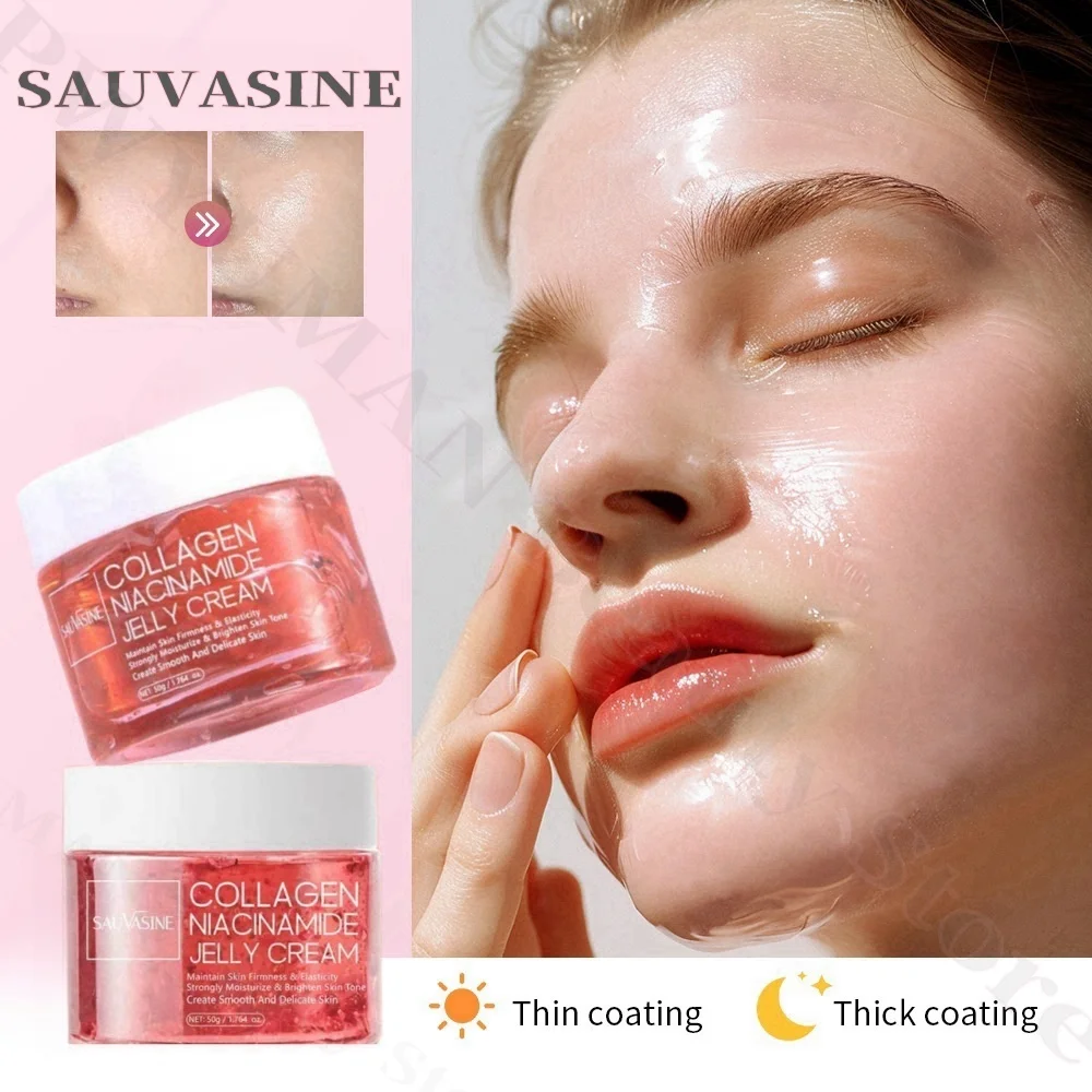 50g Collagen Niacinamide Jelly Cream Soft Moisturizing Facial Pore Shrinking Acne Jelly Cream Korean Skin Care Products