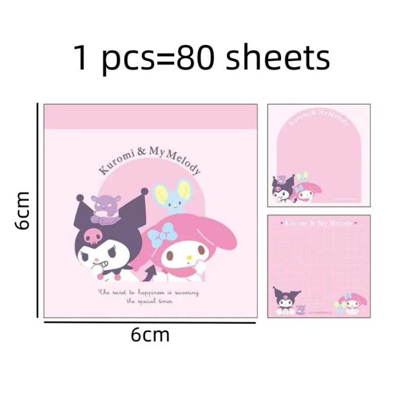 24 قطعة/الوحدة سانريو كورومي سينامورول ميلودي كيتي مذكرة الوسادة الإبداعية N مرات القرطاسية التسمية المفكرة المرجعية آخر اللوازم المدرسية