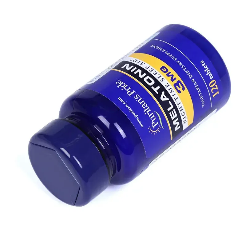 1 bottle Melatonin 3 mg 120 capsules Melatonin capsules adjust time difference to maintain sleep quality free delivery.