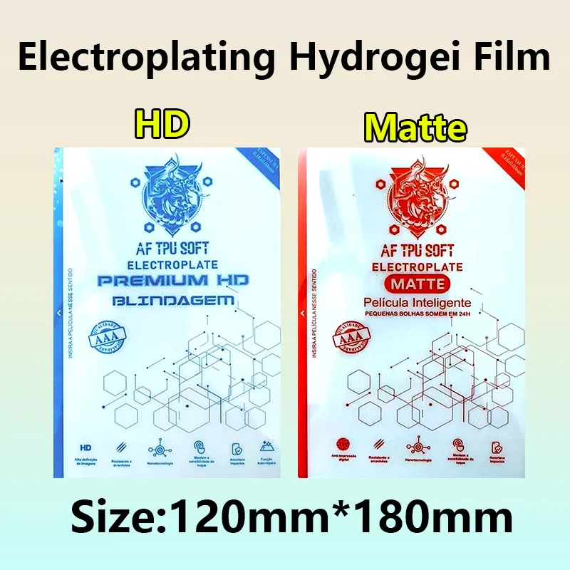 

5/50PCS AF HD/Matte Flexible Hydrogel Film For Mobile Phone TPU Screen Protective Film For Cutting Machine 120*180mm