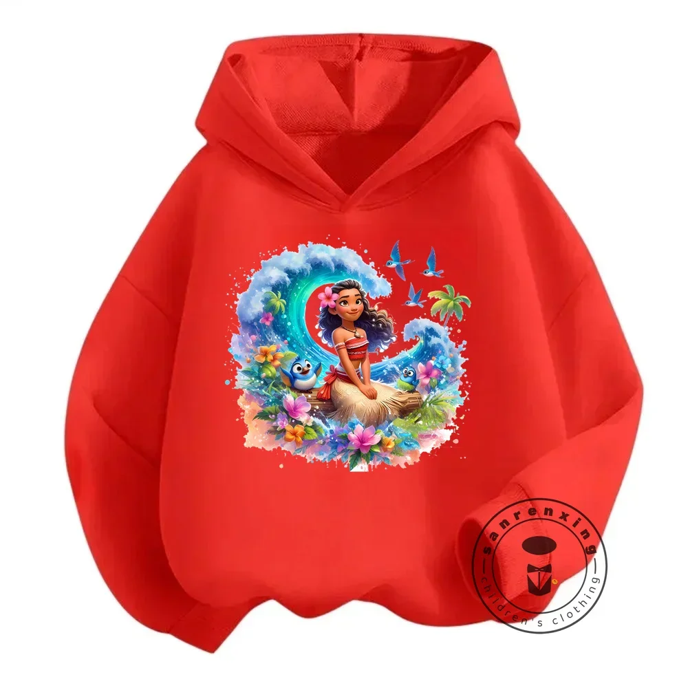 ديزني موانا هوديي الأطفال رقيقة قناع السترة البلوز الفتيان الفتيات طالب الهيب هوب هوديي البلوز الكورية خريف جديد 2024