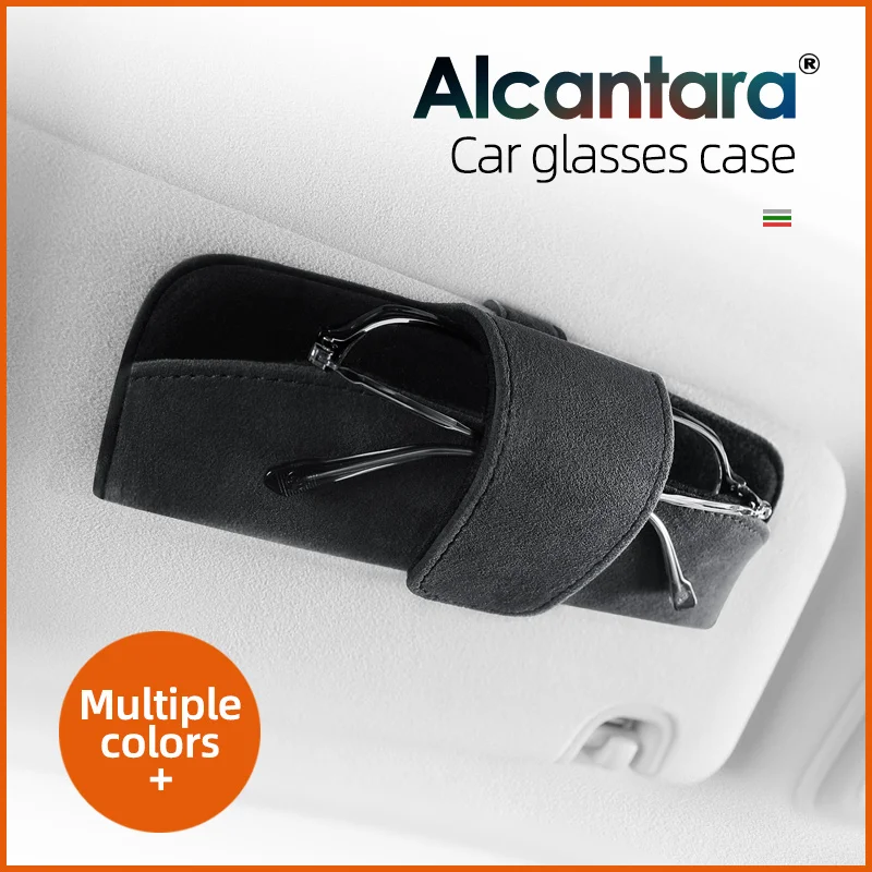 General Car Sun visor Glasses Frame Glasses Storage Clip Alcantara Suede  Car Interior Trim Sunglasses Glasses Bag Accessories