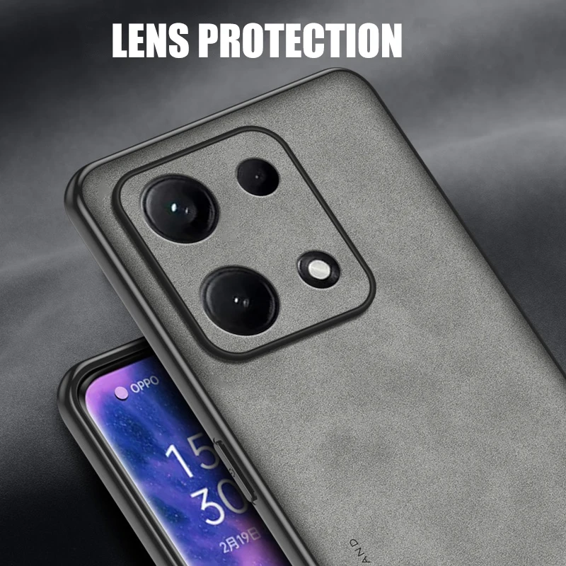 Чехол для Xiaomi Redmi Note 14S, мягкая рамка из ТПУ, овчина, кожа, задняя часть, чехол для Note 14 Pro + 5G 14 Pro, защитный противоударный чехол