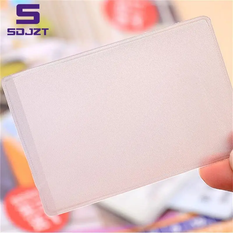Peerless 10Pcs Waterproof Transparent PVC Frosted Business ID Cards Note Covers Holder Cases Travel Ticket Holders Protect Bags