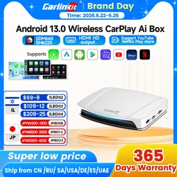 8+128G Carlinkit Tv Box Android 13 Wireless Carplay Car Box Mini Android Auto Wireless Adapter Qualcomm 8cores Fota Upgrade HDMI
