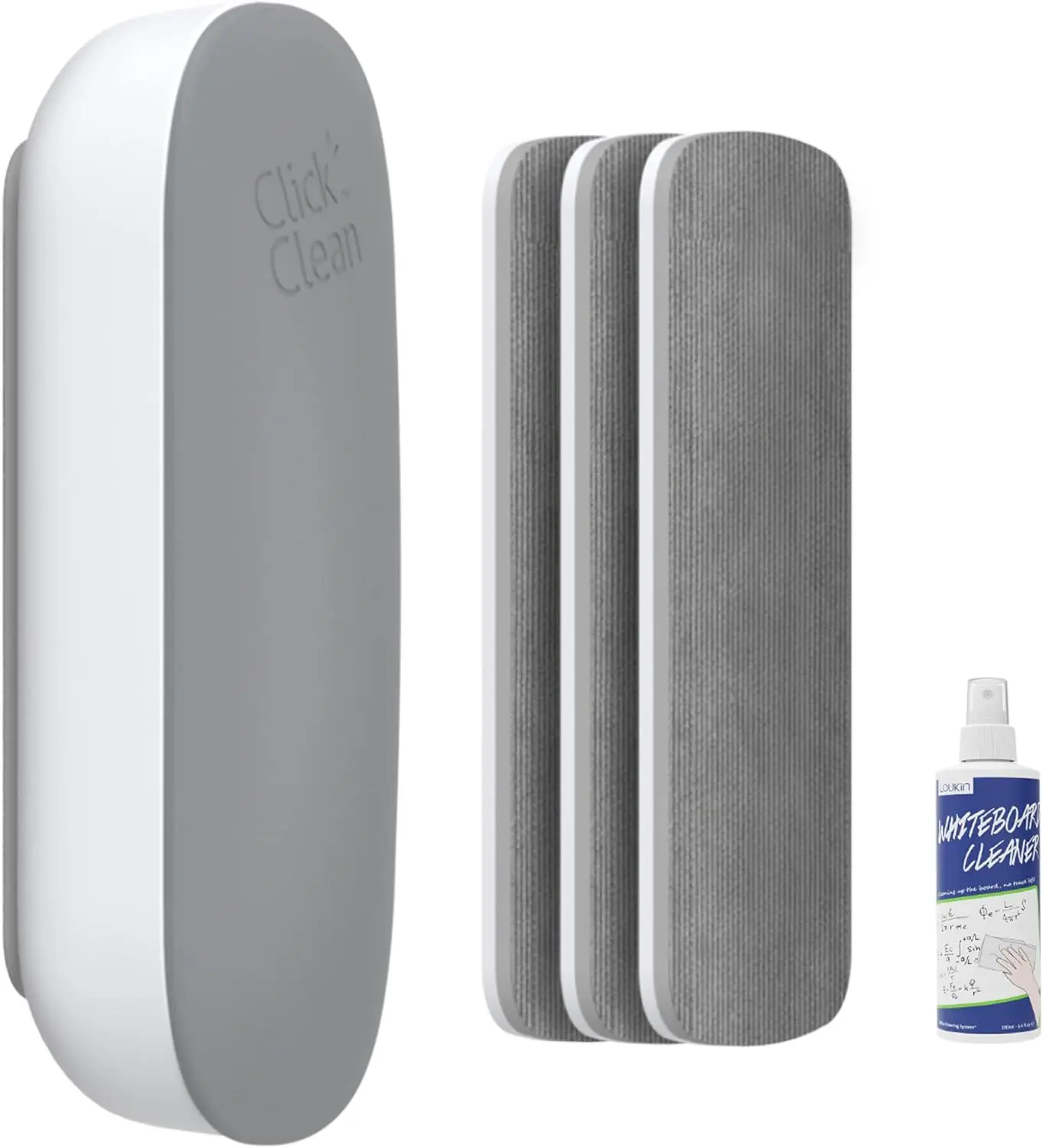 

Magnetic Whiteboard Eraser with Replaceable Felt Pads, 4-in-1 Dry Erase Board Eraser for Classroom Home Office, Includes Free