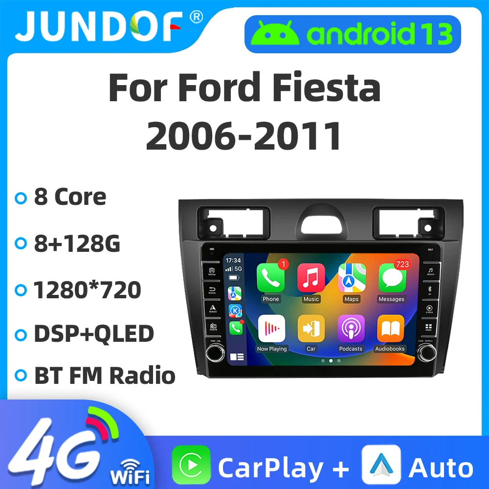 

Android auto Carplay For Ford Fiesta Mk VI 5 Mk5 2002-2008 Car Raio Multimedia GPS Navigation 4G Player Stereo 2 Din DVD Stereo