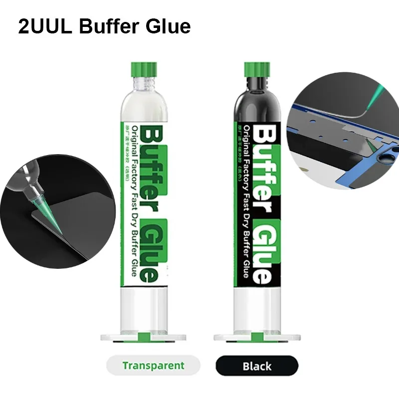2UUL 30ML Quick Drying Buffer Glue with SC81 Electric Glue Gun for Mobile Phone Frame Back Cover Repair Factory Bonding Glue