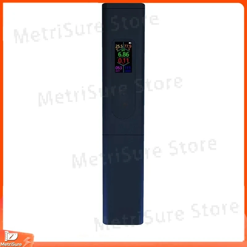 Portable 5-in-1 Rechargeable Water Quality Tester for pH Salinity TDS EC Conductivity Measurement with 0.01 pH Accuracy