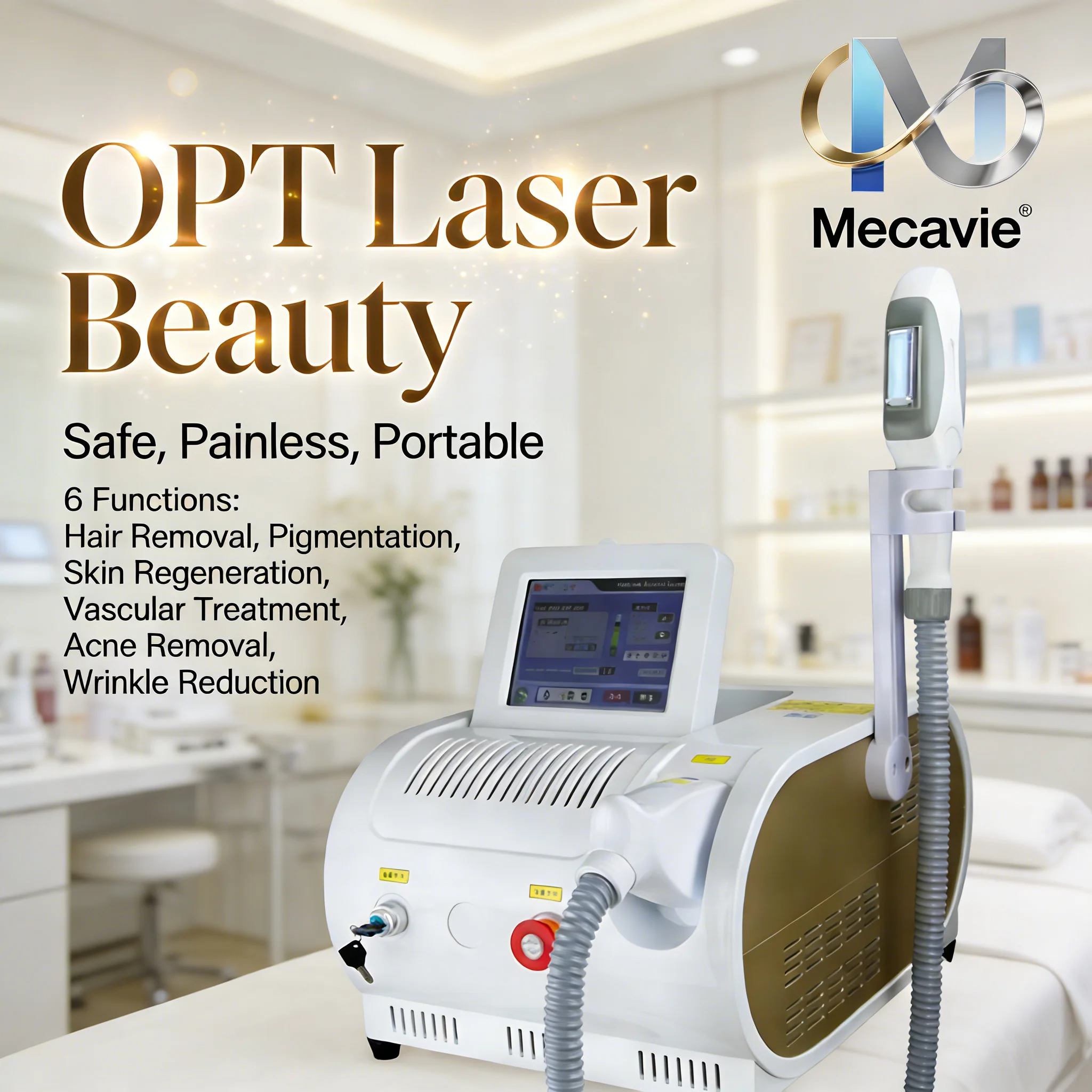 

OPT Laser Hair Removal Machine Permanent Painless Flawless Skin Rejuvenation Whitening Beauty Equipment‌ Home Use Beauty Tools