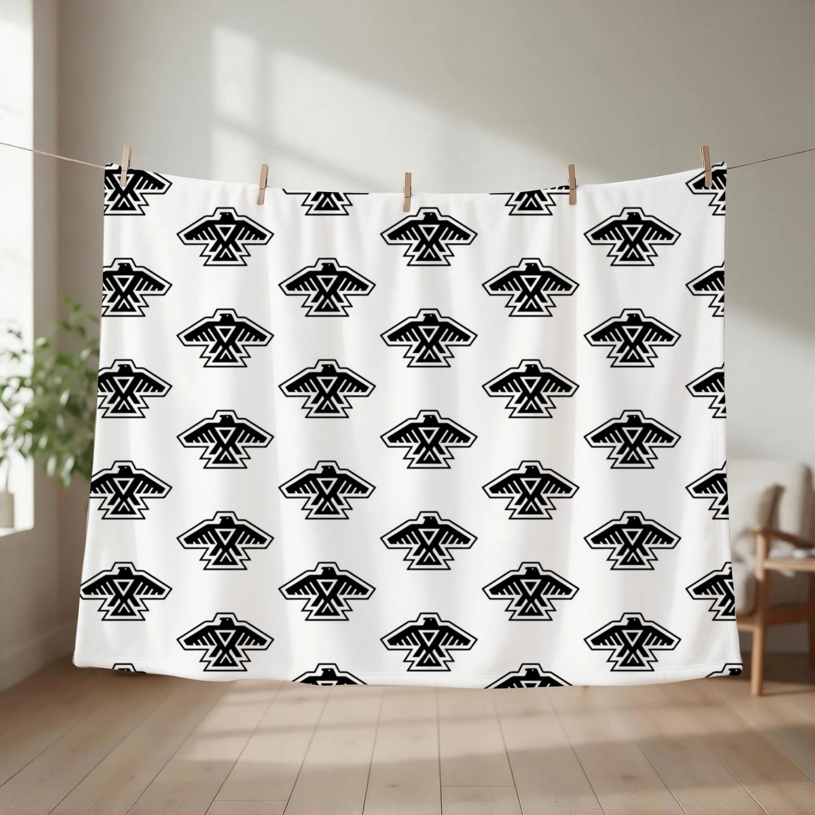 Anishinaabe Throw Blanket couch cozy soft plush fuzzy picnic outdoor blanket