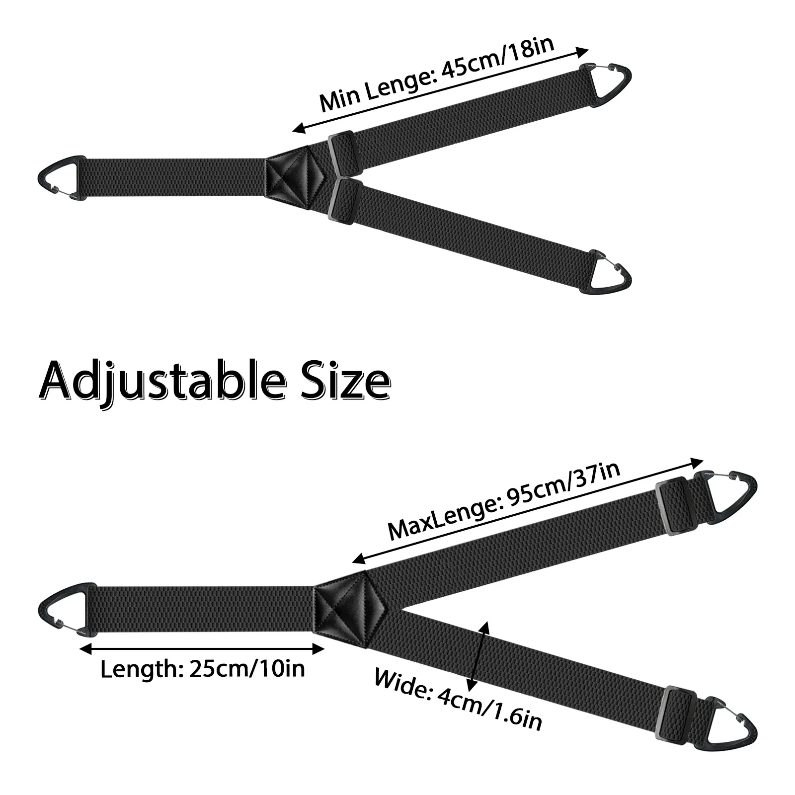 حمالات مخفية للرجال للعمل عالي التحمل تحت ملابس الحمالات الخلفية مقاس 1.5 بوصة مع 3 حلقات إطباقية