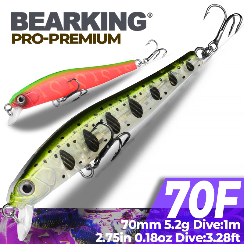BEARKING брендовые профессиональные рыболовные приманки 7 см 5,2 г, качественные магнитные весовые приманки, искусственная наживка, рыболовные снасти