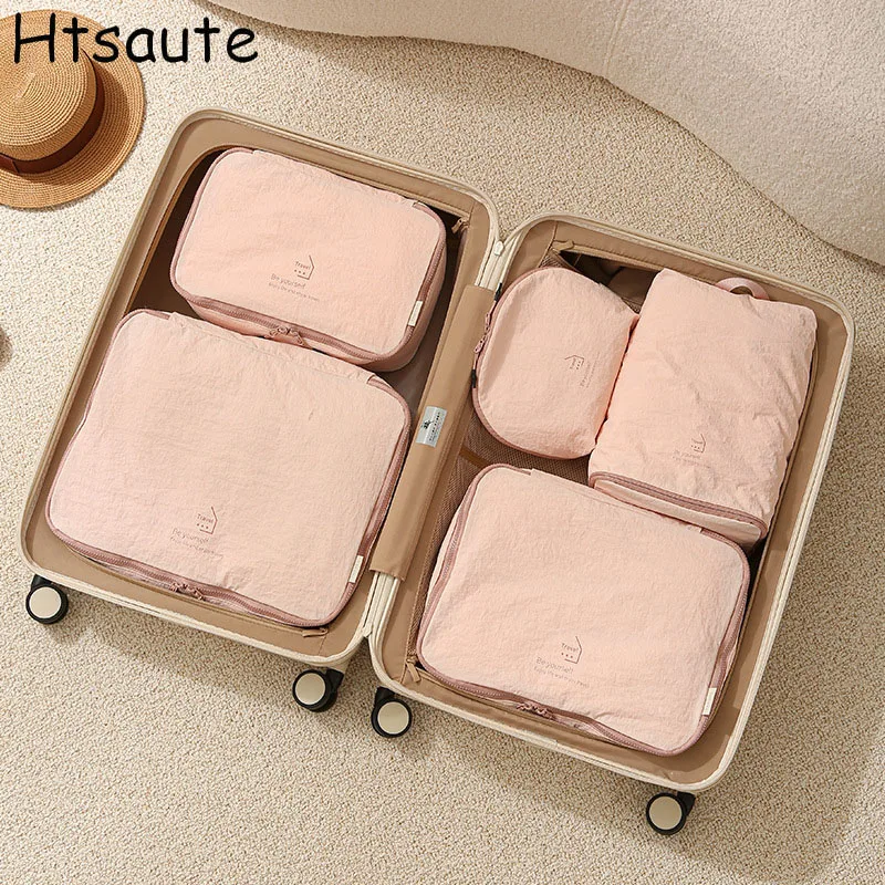 5-piece large size travel organizer portable suitcase organizer clothes shoes makeup bag luggage organizer travel storage bag
