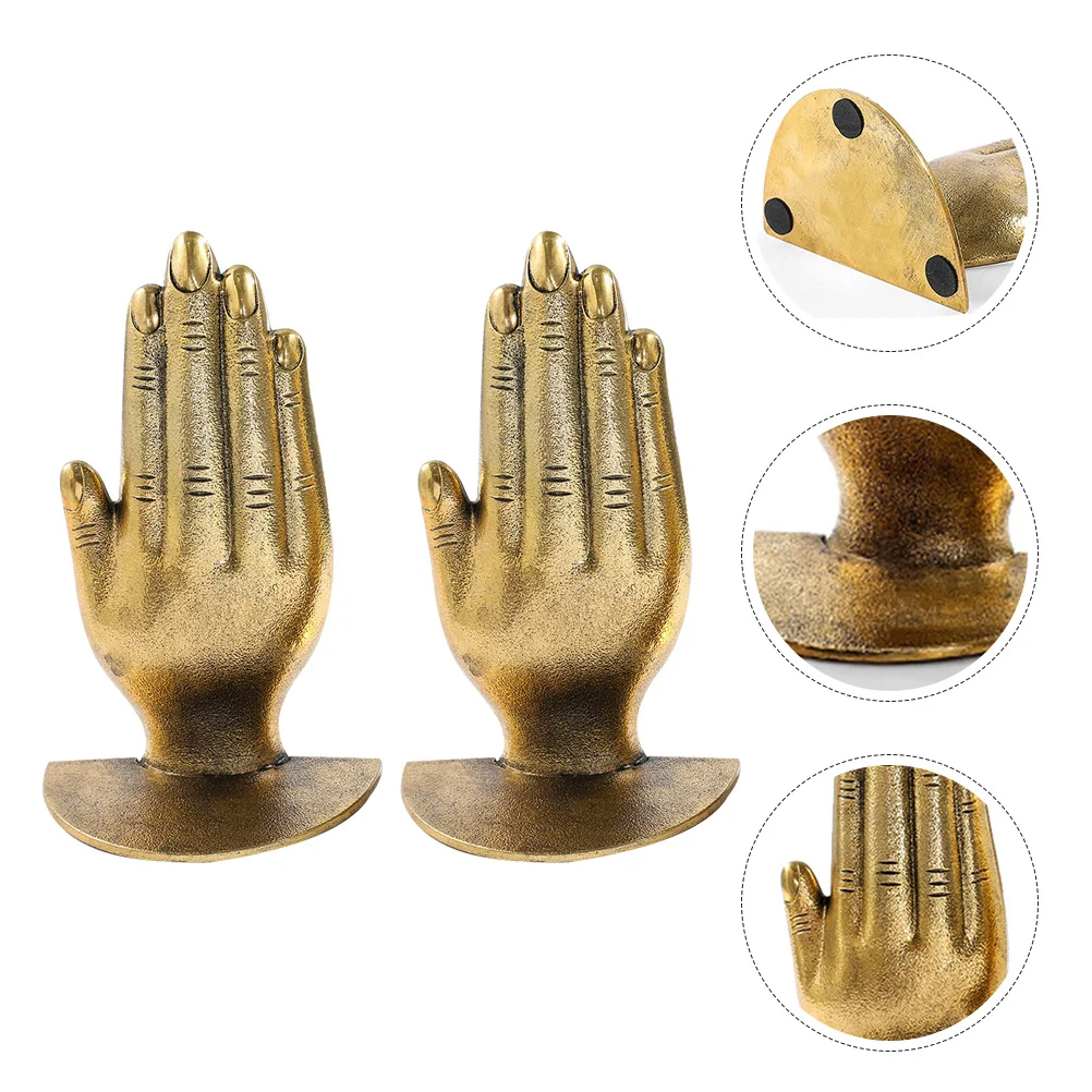 

1 Pair Iron Bookends Retro Metal Bookend For Shelves Heavy Books Decorative File Organizer Desktop Study Room Decoration