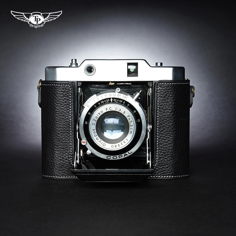 

Genuine Leather Handmade Camera Half Case Camera Bag Design for Olympus six 6