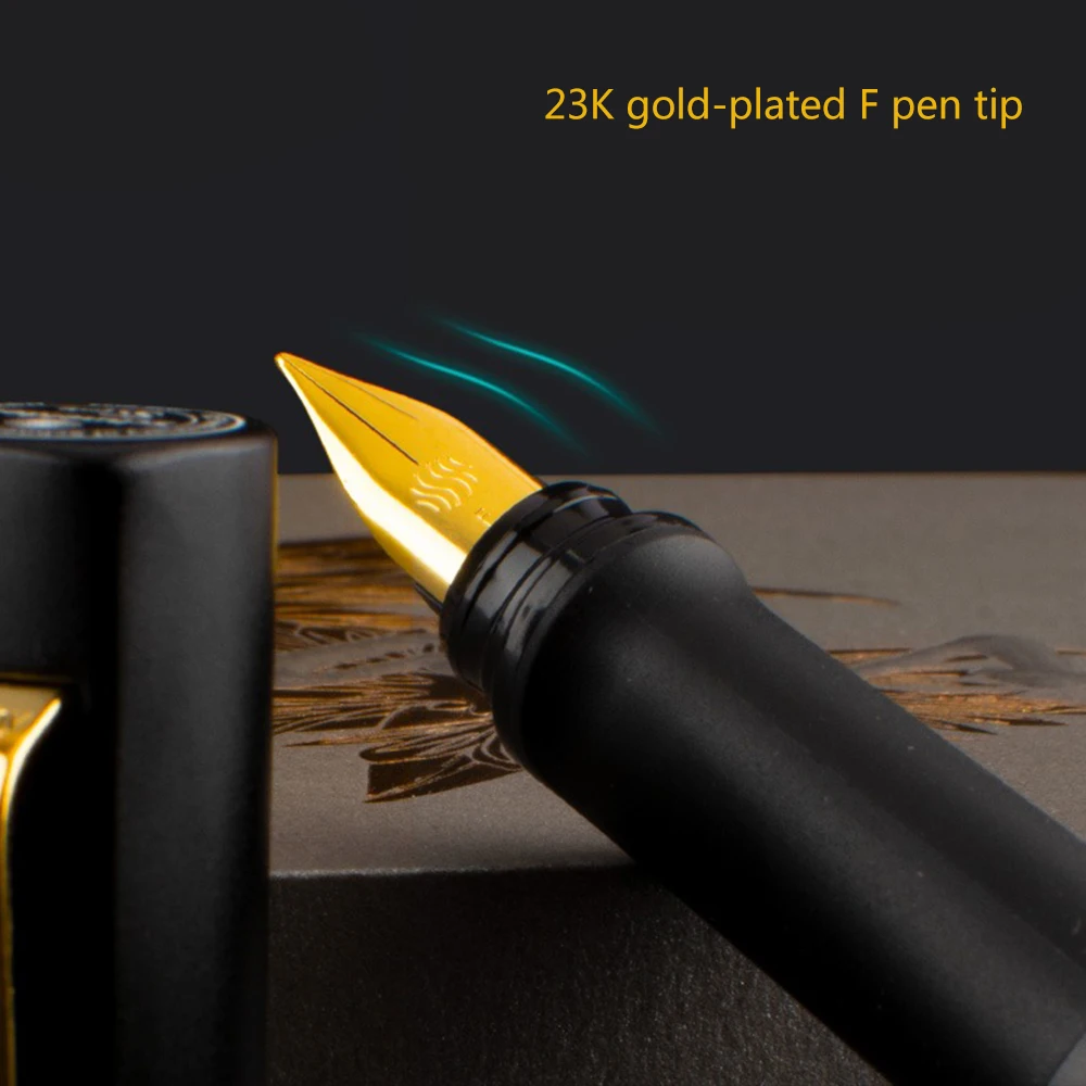 Schneider Fountain Pen 85th Anniversary Limited 23K Gold Plated F Pen Tip Ink Absorber Set Business Office Signature Gift Set