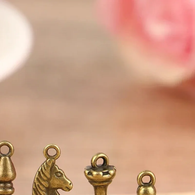 

6Pcs/Set Charms Chess Knight Bishop Pawn Antique Pendant Fit Vintage Tibetan Bronze DIY For Handmade Jewelry Accessories