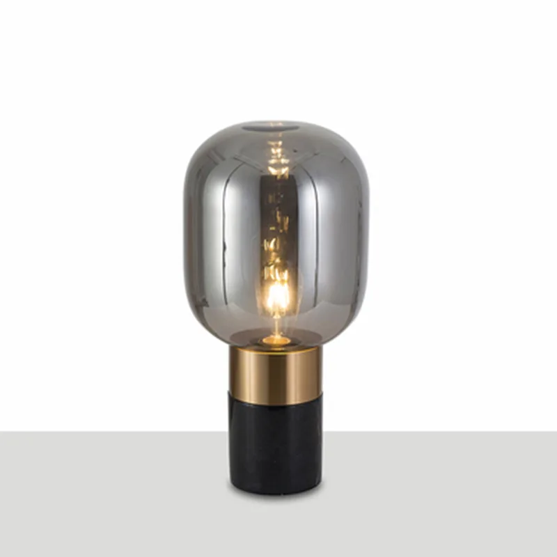 

American postmodern, white marble desk lamp, living room bedroom desk lamp