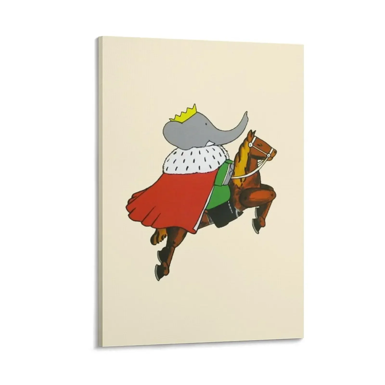 

Babar on a horse Canvas Painting decorative wall poster room decorations for girls Decoration wall