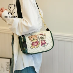 Women's Bag Summer 2024 New Dumpling Bun Bear Pattern Female Brand Designer Trendy Fashion One Shoulder Crossbody Bags