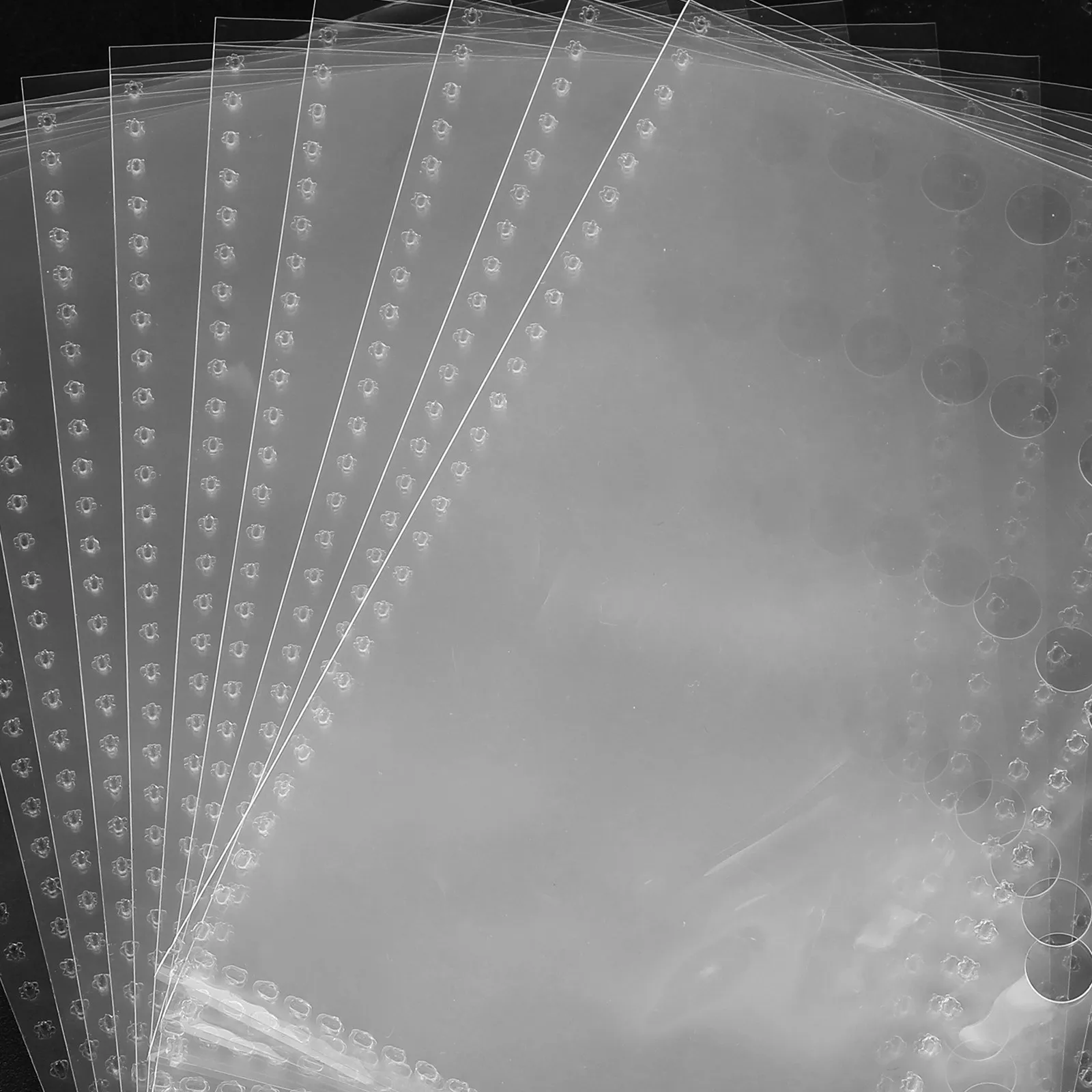 10Sheets Photo Album Inner Pages Double Sided Transparent M5 Binder Sleeves Clear Plastic Card Holders for 5 Ring Binder Trading