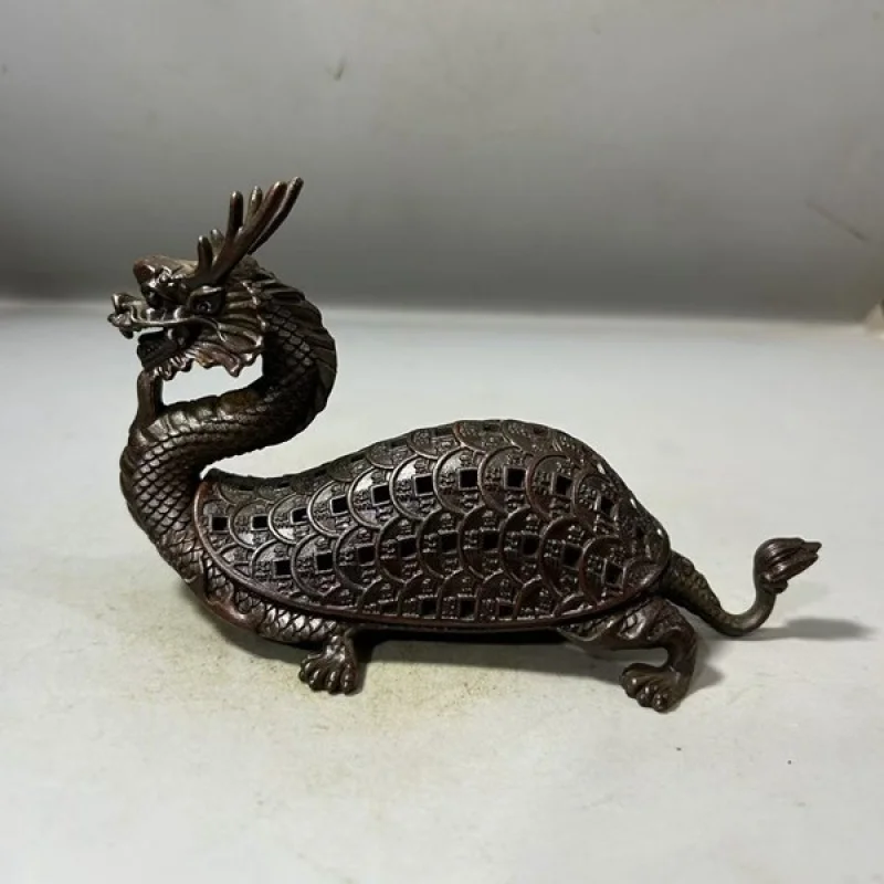 

Antique-Style Money Dragon Turtle Incense Burner Retro Desktop Craft Tea Pet Ornament Home Incense Burner