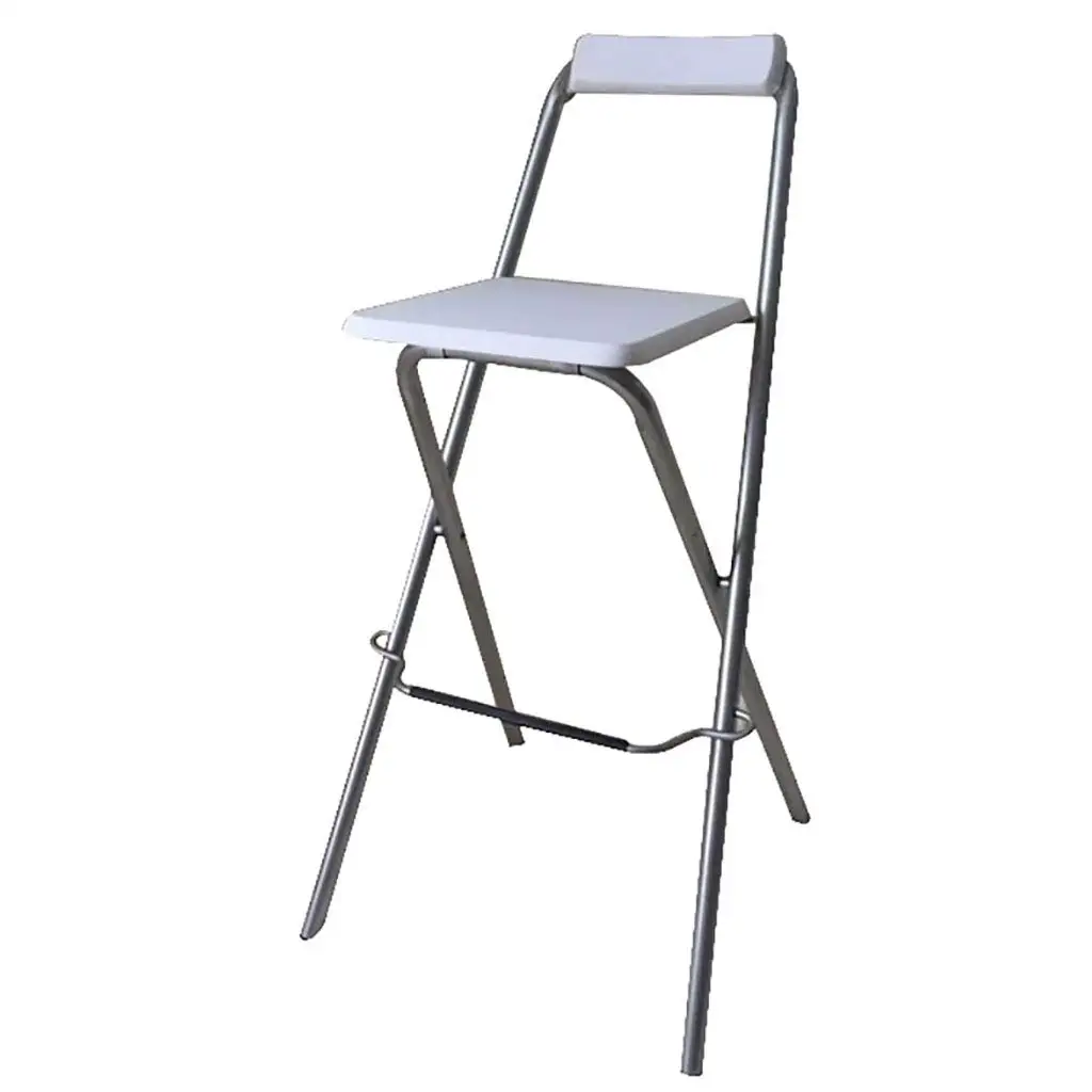 

Folding Bar Chair 27/29in High Back Wood Metal Counter Stool 220lbs Capacity 7 Colors, Customized