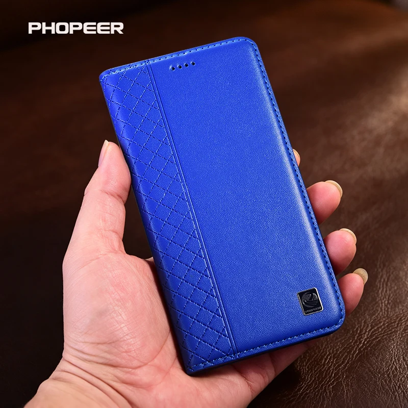 Luxury Genuine Leather Case for Realme Q5 Q5i Q5X Q3 Q3i Q2i C71 C75 Napa Pattern Inner Grid Phone Case