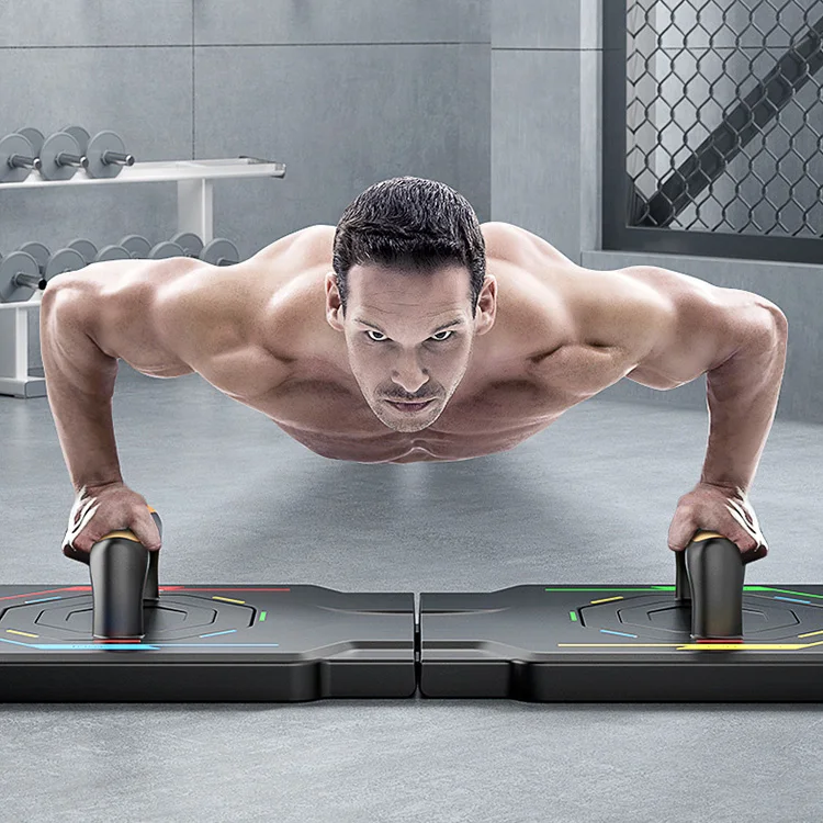 Portable Multifunctional Foldable Push Up Board Set with Handles Chest, Abdomen, Arms & Back Training