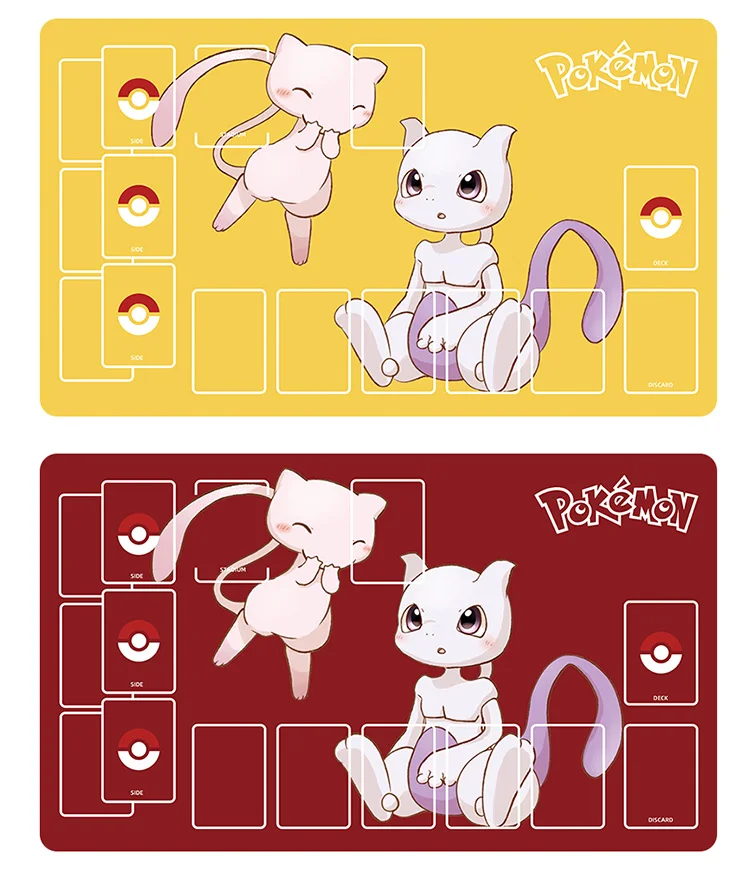 60*35*0.2Cm Cartoon Anime Pokemon Mew Card Battle Single Tcg Game Mat PTCG Game Table Mat Card Mat Collection Toys Gift