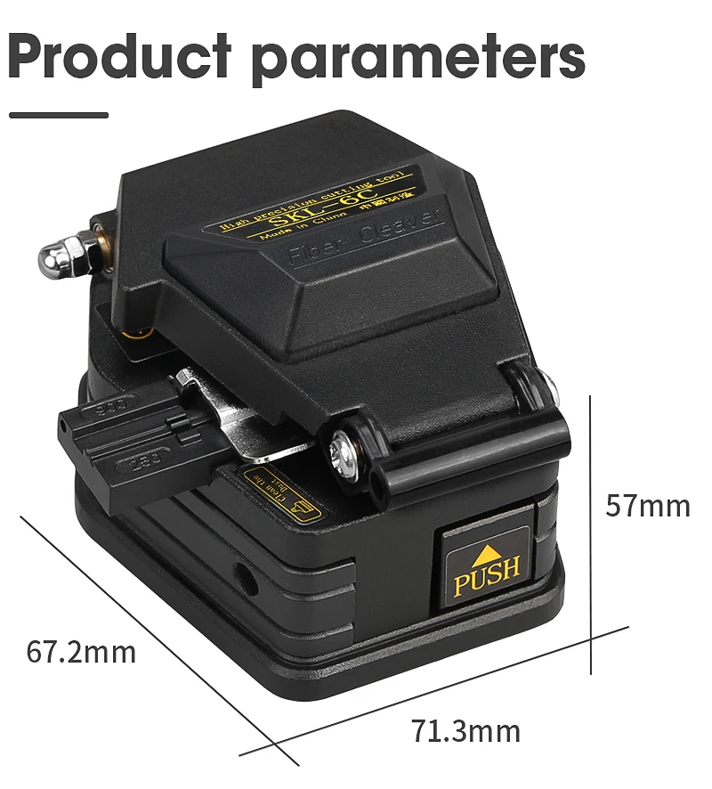 FTTH Fiber Cleaver SKL-6C Cable Cutting Knife  Fiber Pigtail Cutter Tools  High Precision Fiber Cleaver 16 Surface Blade