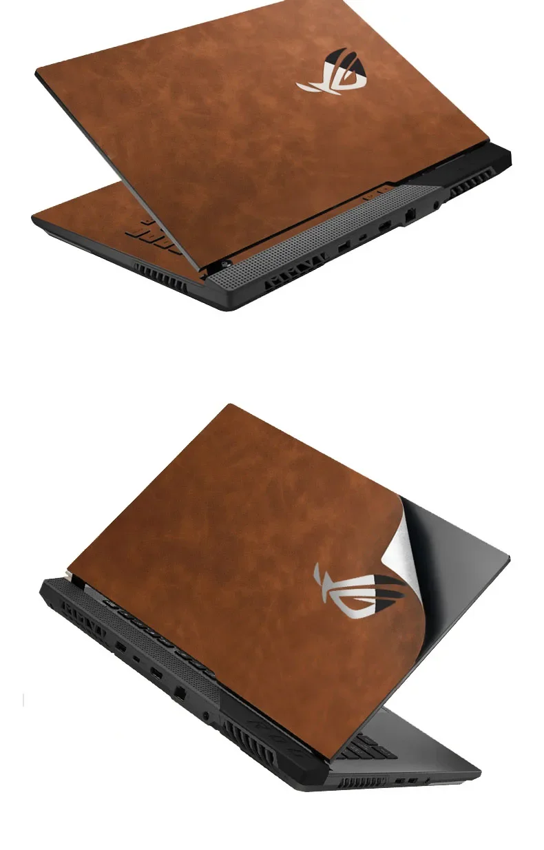 Crazy Horse PU Leather Skin Sticker Cover for Asus ROG Zephyrus G15 GA503Q GA503R G513QE Duo 15 GX550 GX551 G614J Laptop