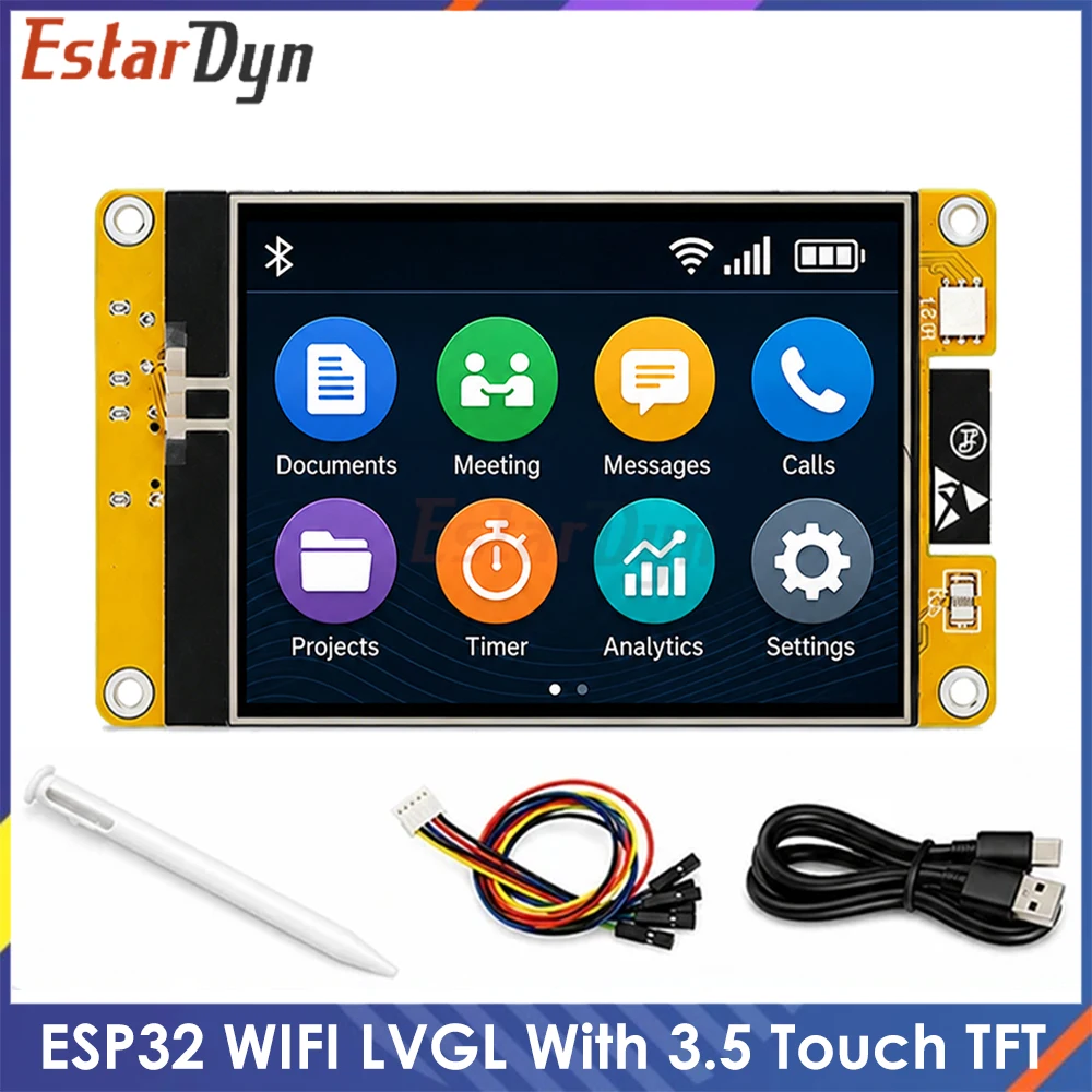 Estardyn ESP32 3.2 Inch TFT Touch Display Development Board 240x320 Type-C WROOM LVGL HMI Screen Module for Embedded DIY