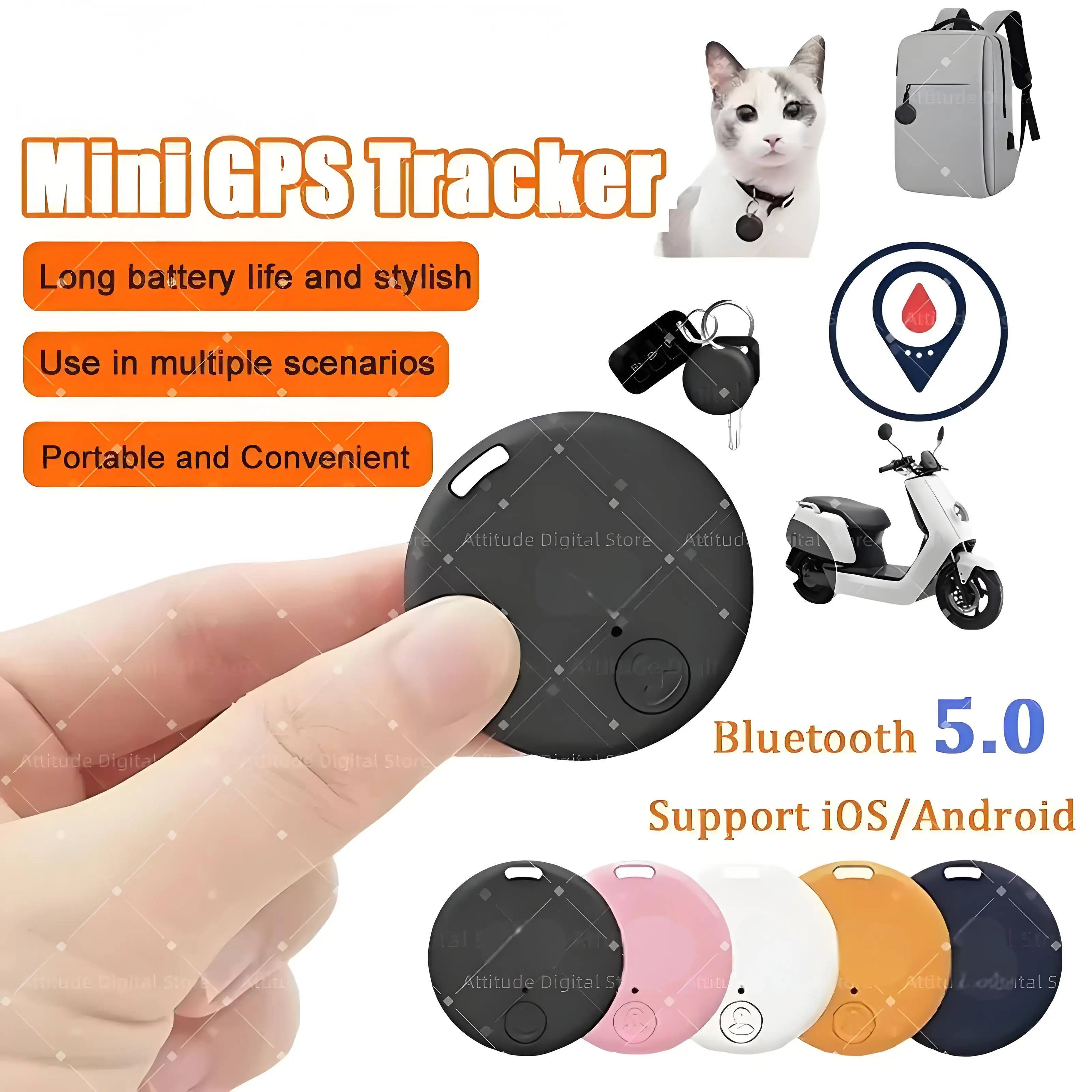 New GPS Tracker Smart Mini Bluetooth 5.0 Anti-Lost Device Pet Tracking Finder For IOS Android Kids Wallet Car Locator