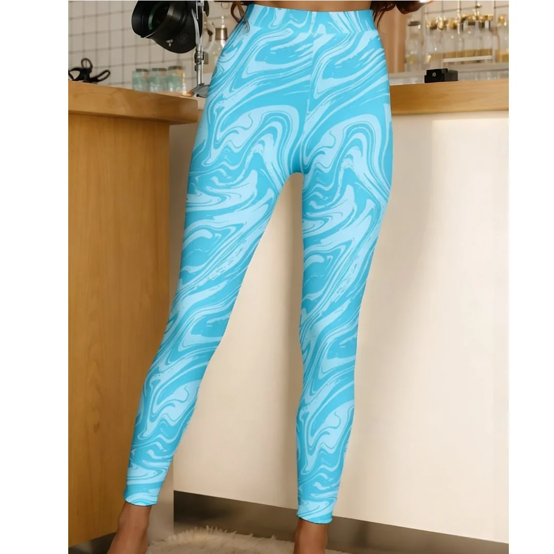 أزياء مجردة الرسم طباعة المرأة Leghings رياضة اللياقة البدنية اليوغا السراويل اليومية بناطيل كاجوال تنوعا الرياضة بانت ملابس حريمي #4