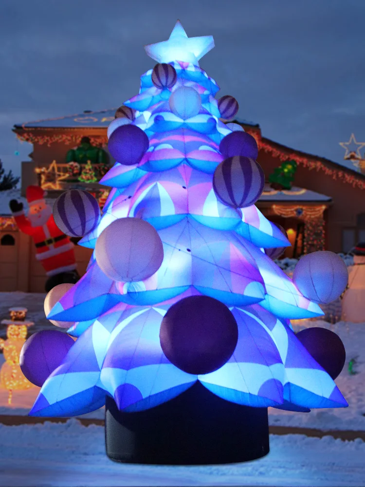 fast air ship to door, 2025 Outdoor Decoration Giant inflatable Christmas Tree with led light