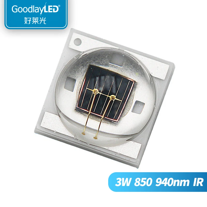 3W Ceramic 850nm Dome 3535 Infrared LED for Security Surveillance 940nm High-Power 3535 Infrared Emitting Diode