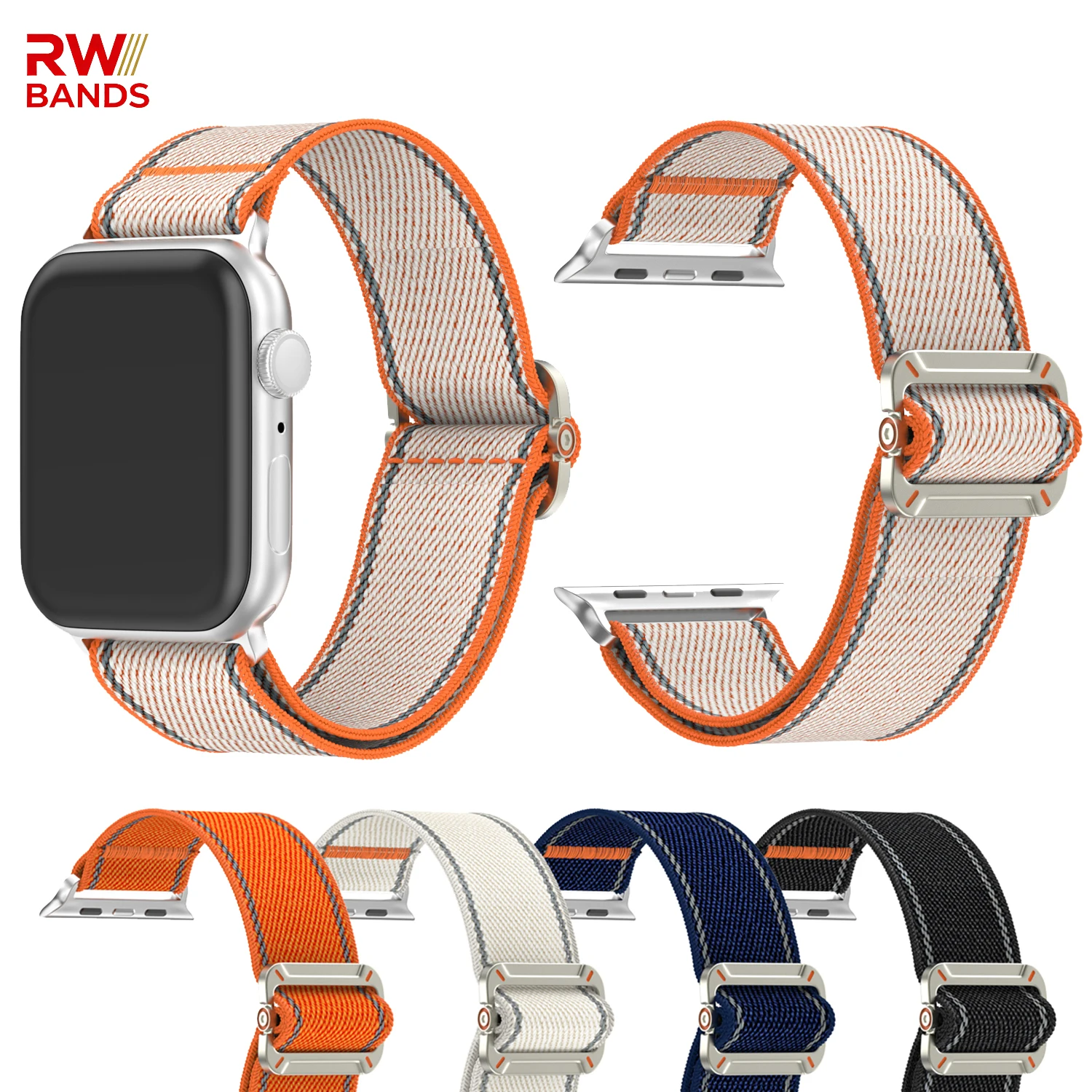 Nylon-Schlaufenarmband für Apple Watch Band 46mm 42mm 45mm 44mm 40mm 41mm 49mm Armband für iWatch Series 11 10 9 8 7 6 SE 5 Ultra 2/3