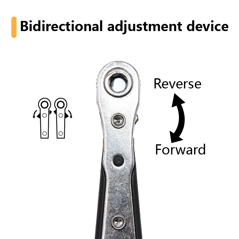 Double head 36 tooth black mini ratchet screwdriver forward reverse wrench cross shaped flat screw bits repair kit image 4