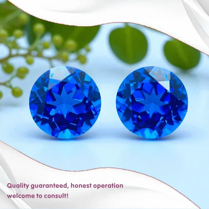 

J-Round Cut Lab Grown Cobalt Spinel VVS1 Synthetic Gemstone For Diy Jewelry Making Selectable AGL Certificate