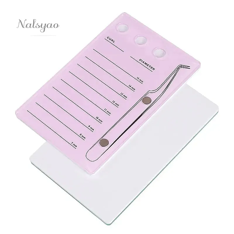 False Lashes Tray Acrylic Display Board Magnetic Eyelash Holder Suction Scale Plate Lash Extension Supplies Makeup Tools