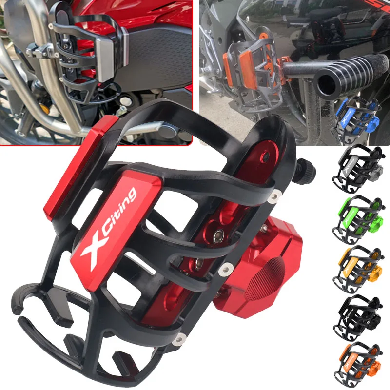 For KYMCO Xciting 250 300 400 400S 500 Xcitings400 CNC Beverage Water Bottle Cage Drink Cup Holder